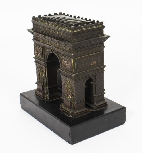 fig 1. Antique French Bronze Grand Tour Model of The Arc de Triomphe, 19th Century