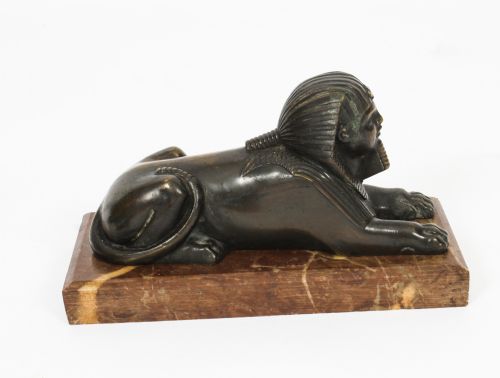 fig 3. Antique Pair of French Bronzes Recumbent Sphinxes C1860 19th C