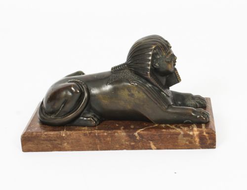 fig 8. Antique Pair of French Bronzes Recumbent Sphinxes C1860 19th C