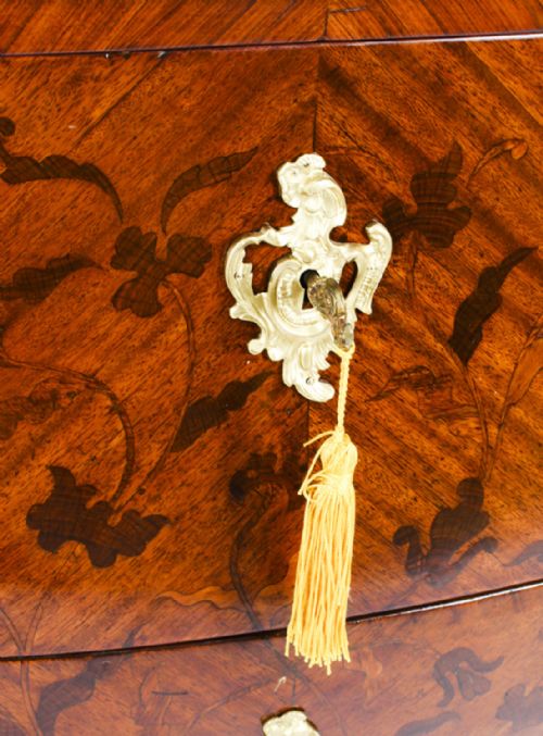 fig 4. Antique Louis XVI Ormolu Mounted Walnut Marquetry Commode 18th Century