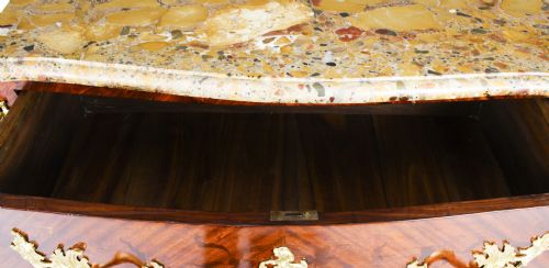 fig 9. Antique Louis XVI Ormolu Mounted Walnut Marquetry Commode 18th Century