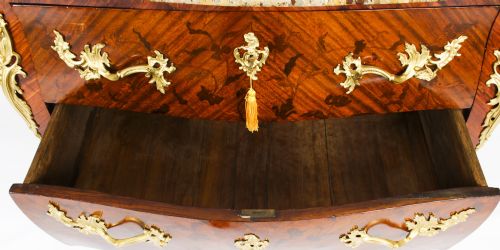 fig 10. Antique Louis XVI Ormolu Mounted Walnut Marquetry Commode 18th Century