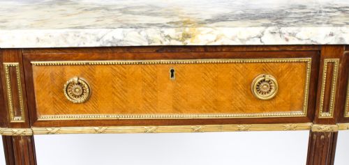 fig 4. Antique Pair French Ormolu Mounted Console Side Tables 19th C C1880