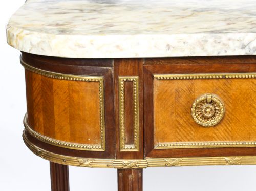 fig 5. Antique Pair French Ormolu Mounted Console Side Tables 19th C C1880
