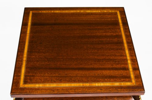 fig 3. Antique Pair Georgian Revival Mahogany and Giltwood Low Pedestals C1880 19th C
