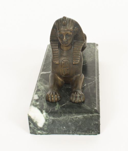 fig 1. Antique French Egyptian Revival Bronze Sphinx 19th C
