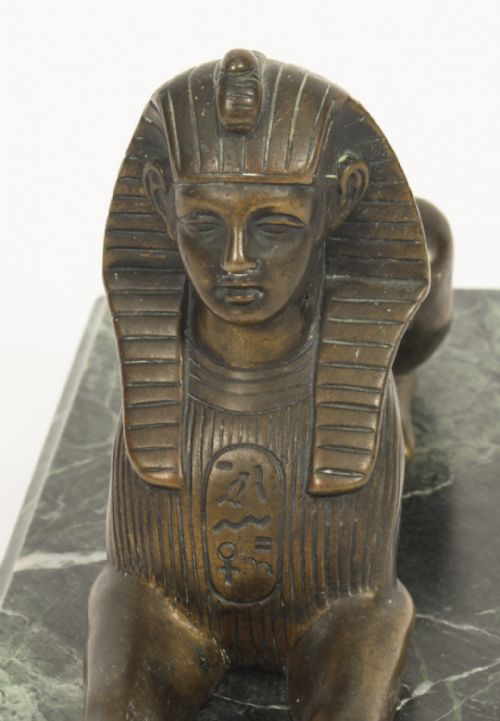 fig 2. Antique French Egyptian Revival Bronze Sphinx 19th C