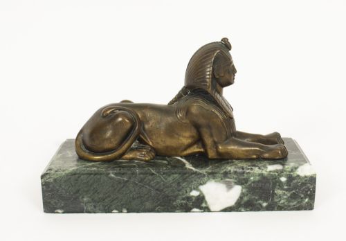 fig 3. Antique French Egyptian Revival Bronze Sphinx 19th C