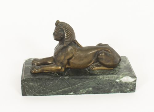fig 4. Antique French Egyptian Revival Bronze Sphinx 19th C