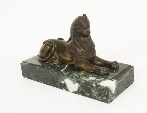 fig 5. Antique French Egyptian Revival Bronze Sphinx 19th C