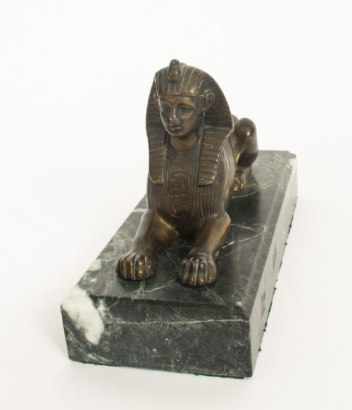fig 6. Antique French Egyptian Revival Bronze Sphinx 19th C