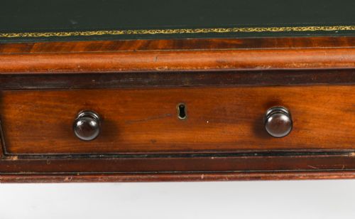 fig 4. Antique 5ft William IV Six Drawer Partners Writing Table C 1830 19th C