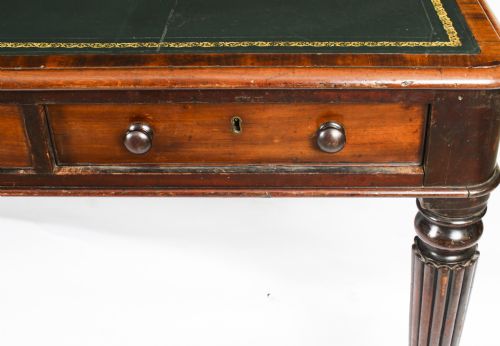 fig 5. Antique 5ft William IV Six Drawer Partners Writing Table C 1830 19th C