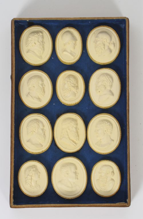 fig 3. Antique Boxed Set 48 Grand Tour Intaglios by Bartolomeo Paoletti 19th C
