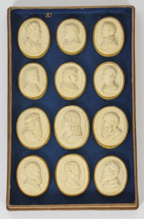 fig 4. Antique Boxed Set 48 Grand Tour Intaglios by Bartolomeo Paoletti 19th C
