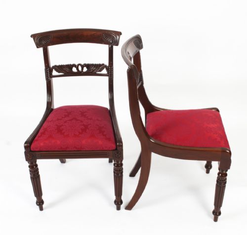 fig 1. Antique Set 8 Regency Mahogany Dining Chairs Manner of Gillows c.1820 19th C