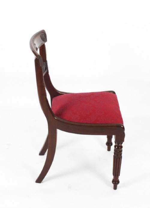 fig 3. Antique Set 8 Regency Mahogany Dining Chairs Manner of Gillows c.1820 19th C