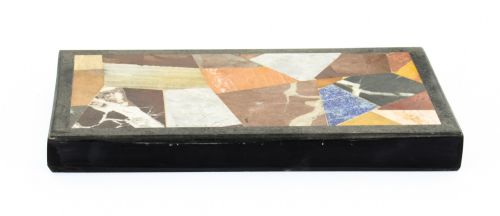 fig 2. Antique Grand Tour Pietra Dura Specimen Top Paperweight 19th C
