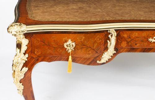 fig 5. Antique Ormolu Mounted Bureau Plat Desk Hopilliart Paris 18th Century
