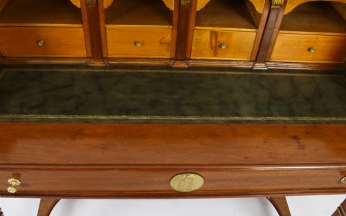 ANTIQUE FRENCH EMPIRE REVIVAL CYLINDER BUREAU C1880 19TH C - ADDITIONAL PHOTO 22