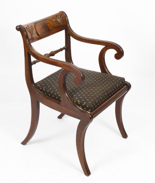 fig 2. Antique Set 10 Scottish Regency Dining Chairs C1815 19th Century
