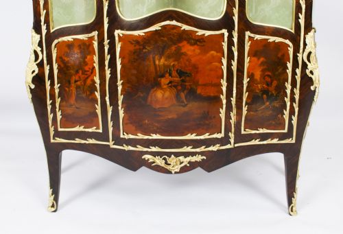 fig 5. Antique Large French Vernis Martin Display Cabinet C1880 19th C
