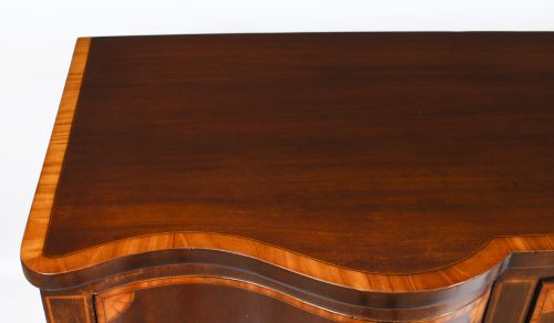 fig 2. Antique English Regency Revival Flame Mahogany Sideboard 19th Century

