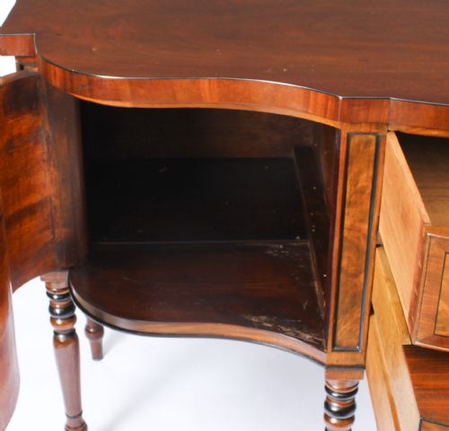 ANTIQUE ENGLISH REGENCY FLAME MAHOGANY SIDEBOARD C1820 19TH CENTURY - ADDITIONAL PHOTO 8