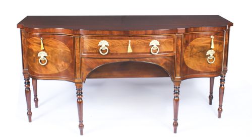 ANTIQUE ENGLISH REGENCY FLAME MAHOGANY SIDEBOARD C1820 19TH CENTURY - ADDITIONAL PHOTO 20