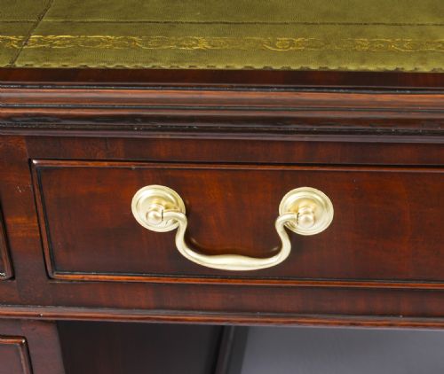 fig 4. Antique 5ft George III Mahogany Pedestal Partners Desk C1810 19th C
