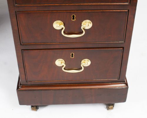 fig 5. Antique 5ft George III Mahogany Pedestal Partners Desk C1810 19th C
