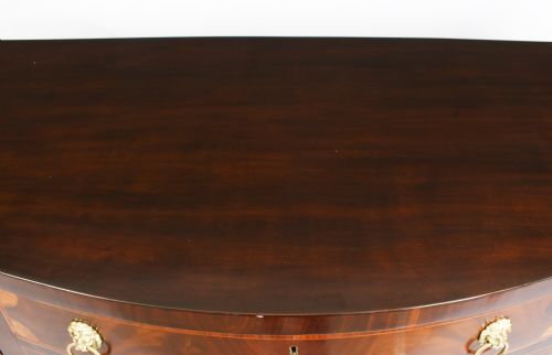 fig 3. Antique George III Flame Mahogany Serpentine Sideboard 18th Century
