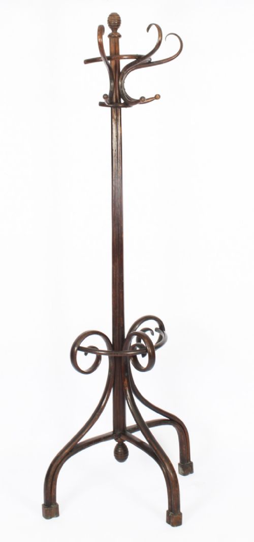 fig 1. Antique Victorian Bentwood Hall Umbrella Coat Stand 19th Century
