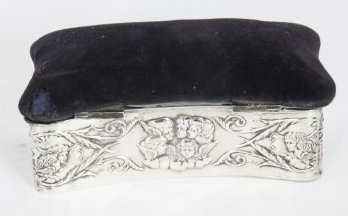 ANTIQUE VICTORIAN STERLING SILVER JEWELLERY BOX CASKET H MATTHEWS 19TH C - ADDITIONAL PHOTO 1