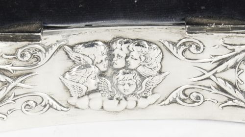 ANTIQUE VICTORIAN STERLING SILVER JEWELLERY BOX CASKET H MATTHEWS 19TH C - ADDITIONAL PHOTO 2