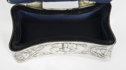 ANTIQUE VICTORIAN STERLING SILVER JEWELLERY BOX CASKET H MATTHEWS 19TH C - ADDITIONAL PHOTO 11