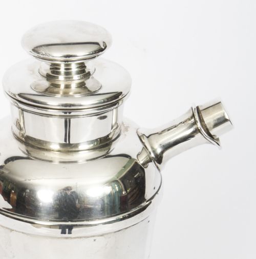 fig 3. Antique Art Deco Sterling Silver Cocktail Shaker C1930 20th C
