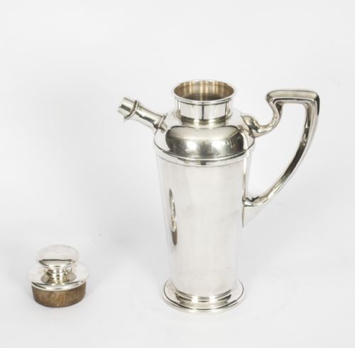 fig 5. Antique Art Deco Sterling Silver Cocktail Shaker C1930 20th C
