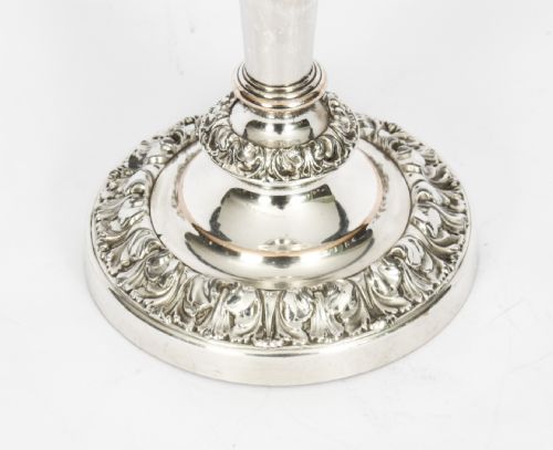 fig 2. Antique Set 4 Old Sheffield Silver Plated Candlesticks C1820 19th Century
