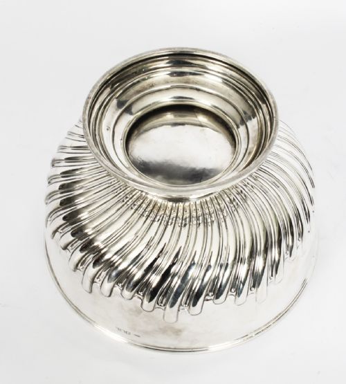 fig 3. Antique Sterling Silver Punch Bowl Walker & Hall 1893 19th C