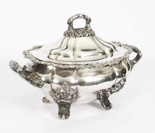 fig 1. Antique Old Sheffield Plate Tureen & Domed Cover C 1790 18th C