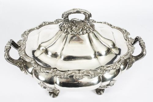 fig 2. Antique Old Sheffield Plate Tureen & Domed Cover C 1790 18th C