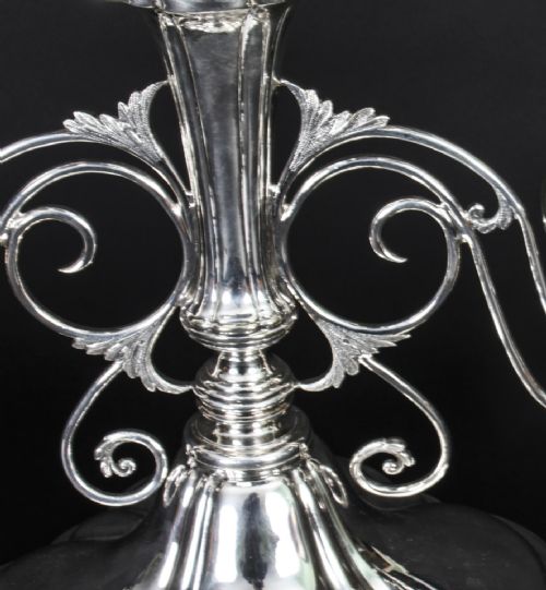 ANTIQUE VICTORIAN SILVERPLATE CENTREPIECE JAMES DEAKIN 19TH CENTURY - ADDITIONAL PHOTO 4