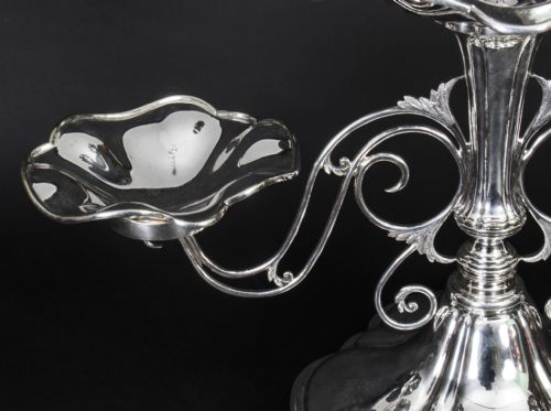 ANTIQUE VICTORIAN SILVERPLATE CENTREPIECE JAMES DEAKIN 19TH CENTURY - ADDITIONAL PHOTO 5