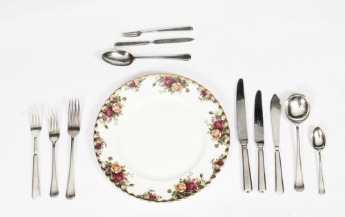 fig 2. Antique 12x Canteen Silver Plated Cutlery 169 piece Set Grecian Pattern C1930
