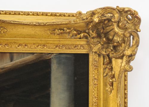 fig 7. Antique Italian Oil on Canvas Painting by Cesare Augusto Detti 1891 19th C
