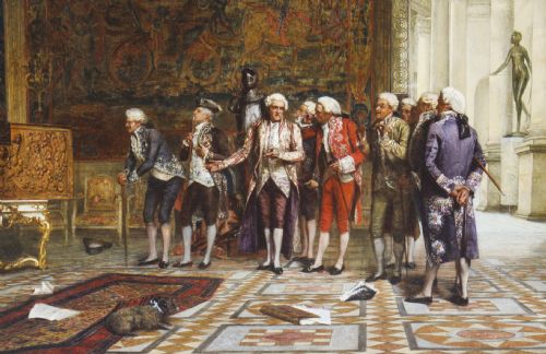fig 1. Antique Painting by Adolphe Alexandre Lesrel 