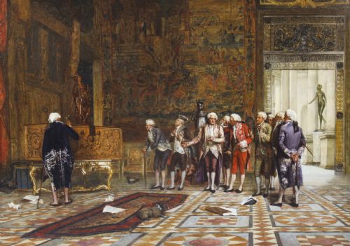 fig 2. Antique Painting by Adolphe Alexandre Lesrel 