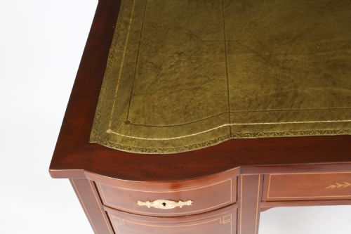 fig 8. Antique Edwardian Marquetry Inlaid Writing Desk c.1890 19th C

