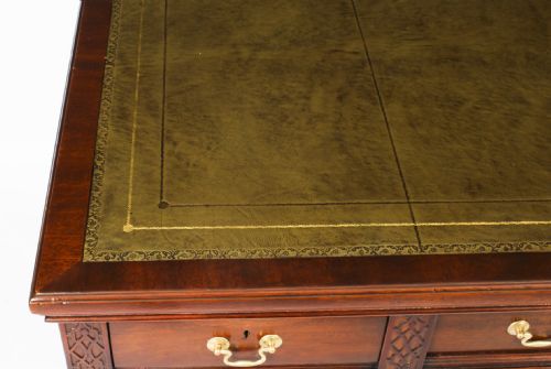 fig 3. Antique Chinese Chippendale Writing Desk by Edwards & Roberts 19th C
